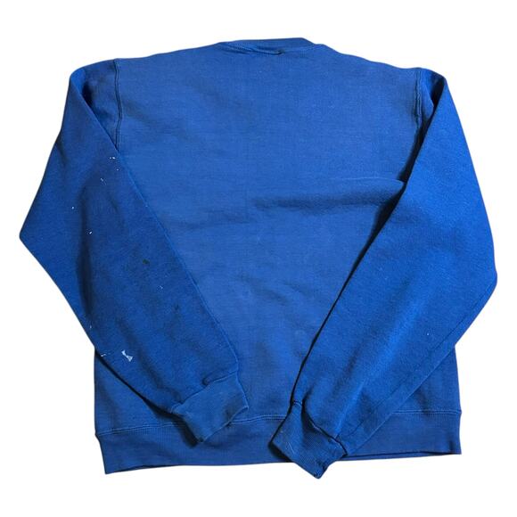 Vtg Russell Athletic Blue Crewneck Sweatshirt Mens Size Small Thrashed Grunge - Picture 4 of 4